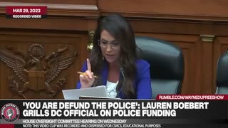 Boebert Tells DC Official, They Are "Defund The Police"