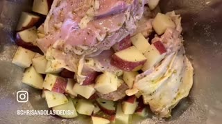 SEASONING CHICKEN AND POTATO