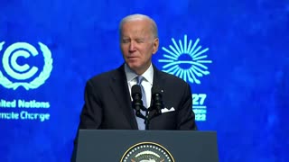 US President Joe Biden addresses world leaders at COP27 in Egypt
