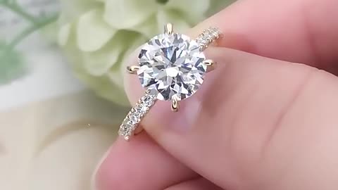 MSR-676 2.6CT Round Engagement Wedding 18k Yellow gold Lab diamond Ring Lab Diamond Jewelry