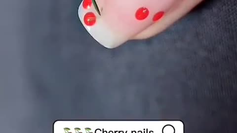 Come and paint cherry nails with me！🍒🍒🍒