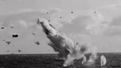 Japanese planes being shot down during WWII