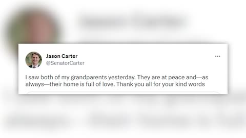 Former President Carter’s Grandson thanks America for words of support