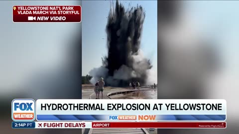 YELLOSTONE NATIONAL PARK Geyser Explodes !!!