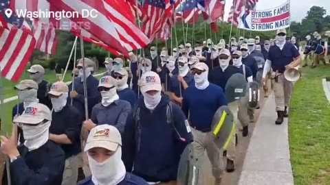 A group called the Patriot Front are currently marching towards U.S. Capitol