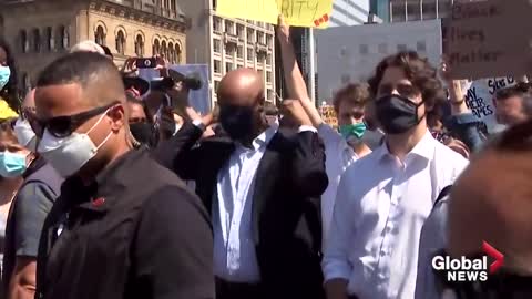 Trudeau at the BLM Protest