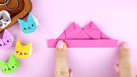 how to make an origami cat-shaped ring