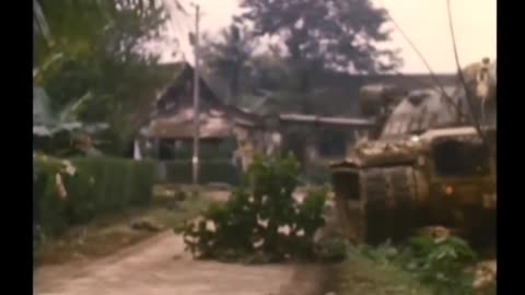Us Tank In Hue Vietnam 1968