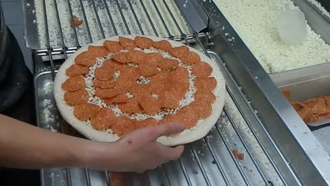 Papa John's Pepperoni Pizza Making Process
