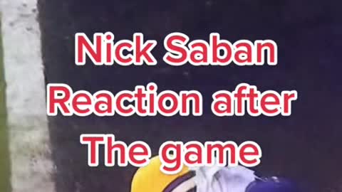 this is Nick Saban‘s reaction after Alabama lost to LSU