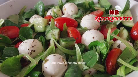 No time for dinner? Got Rapunzel Salad Tomato Cucumber and Mozzarella? Easy healthy 5 minutes cookin