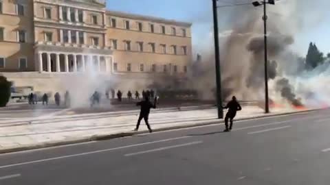 Athens, Greece: Anti-government protests and strikes as inflation continues to soar (Nov. 9, 2022)