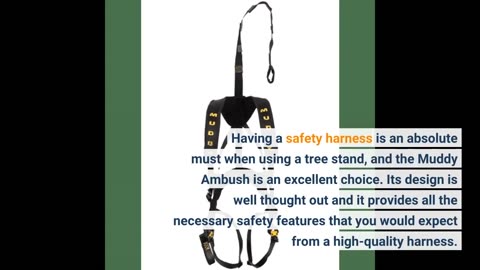 View Remarks: Muddy Hunting Tree Stand Safety Systems Lightweight Padded Nylon Whitetail Deer Q...