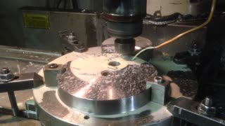 vincent flywheel half being machined