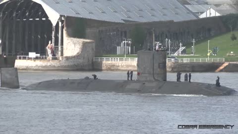 Nuclear Submarine outbound from base_ HMS Triumph