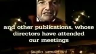 David Rockefeller, 1991, Thanks Media for Covering NWO's ass.