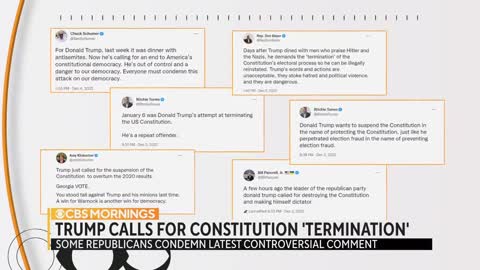 Some Republicans condemn Trump's call for termination of parts of U.S. Constitution