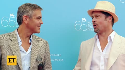 Brad Pitt TAUNTS George Clooney Over Being HANDSOME