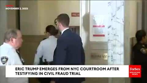 BREAKING NEWS: Eric Trump Tells Reporters, 'It's Going Well' After Testifying During NYC Fraud Trial