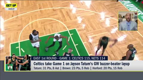 Celtics vs. Nets Game 1 highlights & analysis: Vince Carter reacts to Jayson Tatum's winner | Get Up