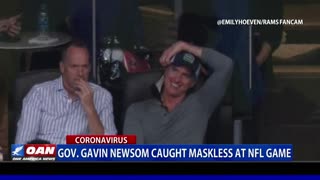 Calif. Gov. Newsom caught maskless at NFL game