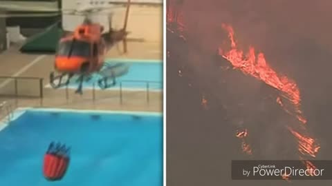 BREAKING NEWS!!Portugal wildfires: Moment emergency services douse flames with swimming pool water