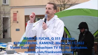 MARCUS FUCHS, Q 351 - KUNDGEBUNG, KAMENZ, Markt, 26 11 2022