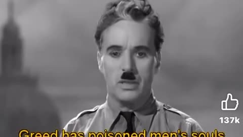 Charlie Chaplin - The final speech from the dictator l Best speech ever