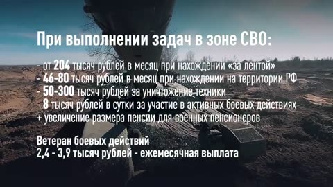Ganhe de 11 mil até 60 mil Reais por mês + Bonus Alistando-se no Exército Russo