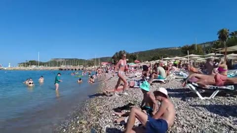 Antalya Kemer Beach Walk - Türkiye - August 2023