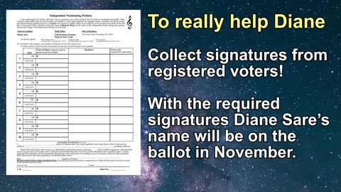 Diane Sare Signature Petition - New York ALERT