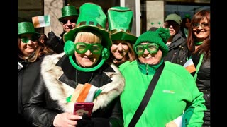 Chicago area celebrating St. Patrick's Day, including a parade in Crown Point