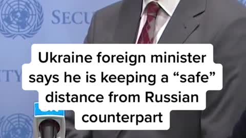 Ukraine foreign minister says he is keeping a "safe" distance from Russian counterpart