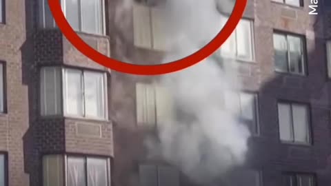 a woman saved in the apartment that caught fire on the 20th floor