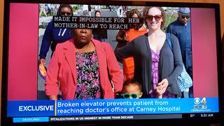 Broken elevator prevents patient from reaching doctor's office at Carney Hospital [Massachusetts]