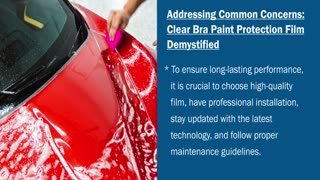 Unveiling the Wonders of Clear Bra Paint Protection Film