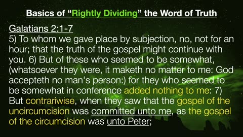 Rightly Dividing the WORD of Truth
