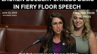 Lauren Boebert SHREDS Democrats...Must Watch Speech!