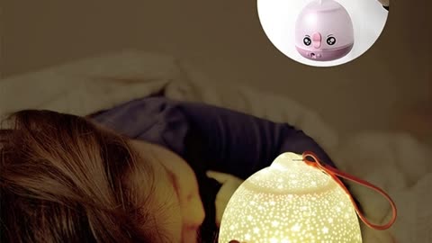 Seabed Starry Sky Rotating LED Star Projector for Bedroom, Romantic Night Light