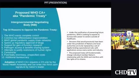 Dr. Katarina Lindley Explains WHO IHR Agreements / Pandemic Treaty Power Grab at ICS3