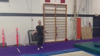 Gymnastics Coach Saves The Day