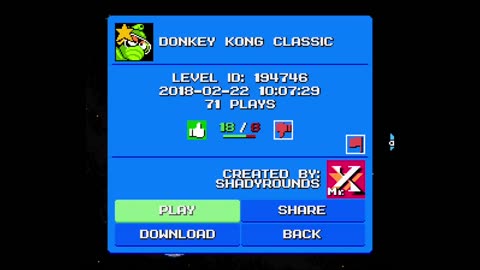 Mega Man Maker Level Highlight: "Donkey Kong Classic" by Shadyrounds - NO DAMAGE!