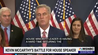 Kevin McCarthy's Tough Battle For Speaker Of The House