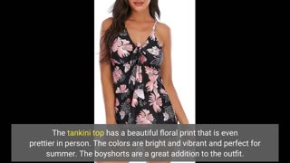 Customer Comments: Modest Tankini Swimsuits for Women Two Piece Bathing Suits Floral Print Tank...