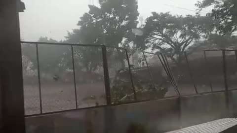 the terrible tornado in Garut, West Java, Indonesia