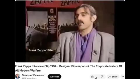 In 1984 Frank Zappa told us exactly what was happening and was going to happen