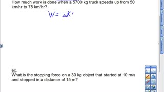 Work-Energy Theorem Lesson