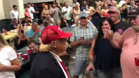 Trump surprises birthday party in NJ