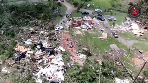 Drone footage shows Mississippi tornado aftermath
