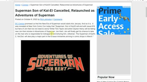 [2022-10-09] WARNER BROS Is In A Major Culture Shift, Gay Superman Cancelled, Joe Quesada Returns to DC!